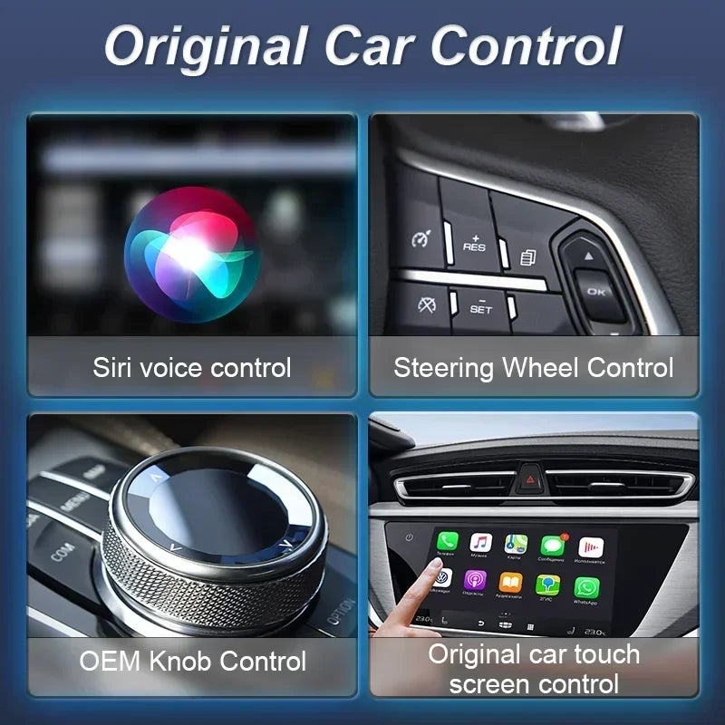 Wired To Wireless Carplay Android Auto 2in1 Wireless Adapter Carplay Wireless Adapter  for OEM Car Stereo with USB Plug and Play