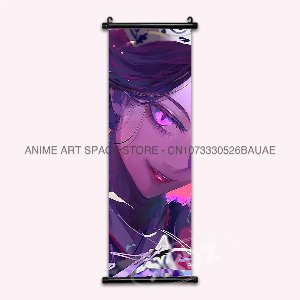 Demon Slayer Hanging Painting Anime Poster Wall Art Gift Kamado Tanjirou Canvas Scroll Picture Print Home Decor Kawaii Kids Room
