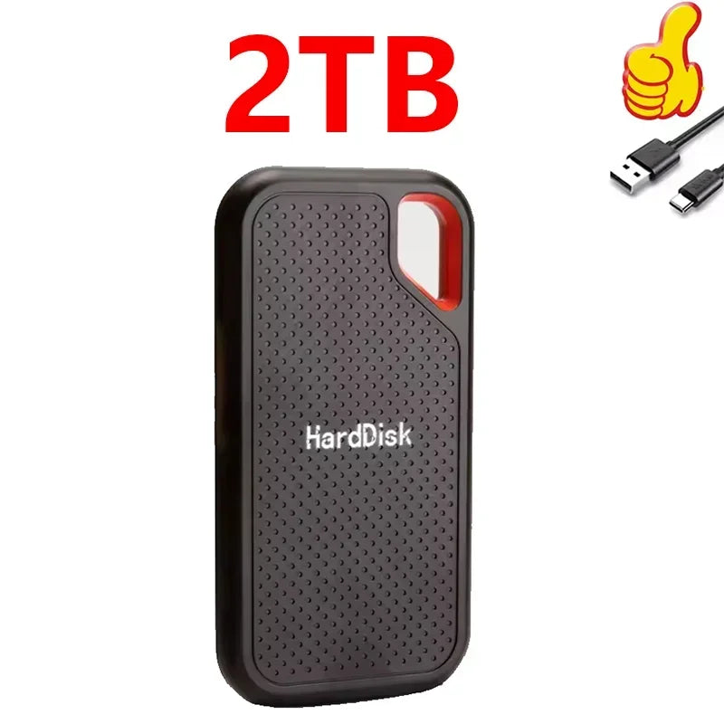 Portable SSD 1TB External Hard Drive 2TB 4TB High-Speed Hard Disk 256TB USB3.1 Type-C Solid State Drive for Laptop/Phone/MAC/PC