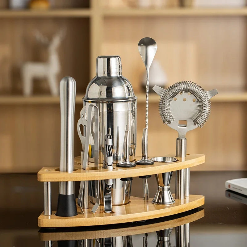 Cocktail Shaker Set Stainless Steel Bartender Kit Cocktail Mixer Wine Martini Boston Shaker Party Bar Tools