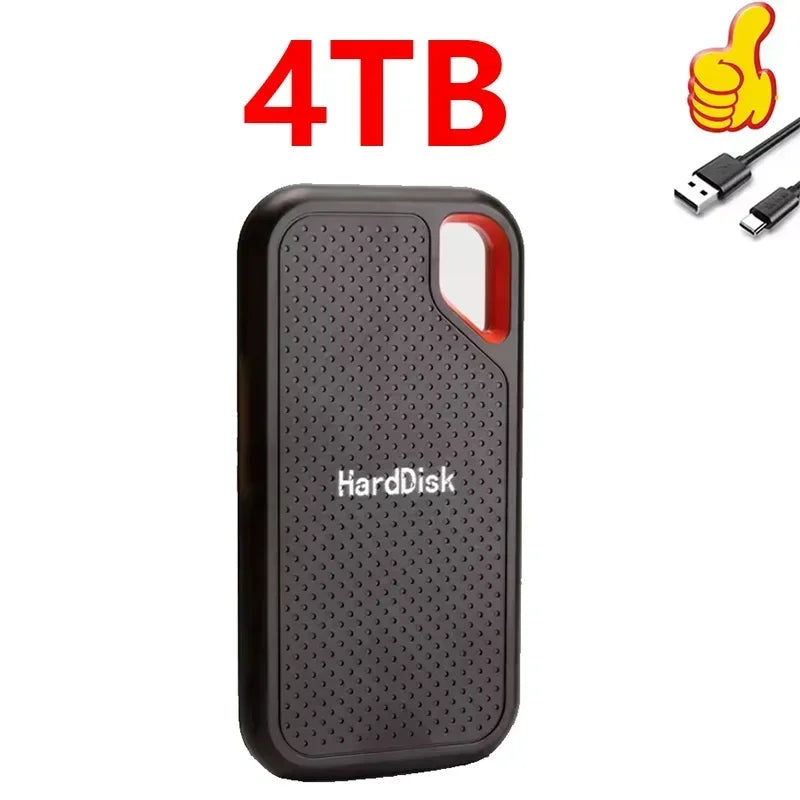 Portable SSD 1TB External Hard Drive 2TB 4TB High-Speed Hard Disk 256TB USB3.1 Type-C Solid State Drive for Laptop/Phone/MAC/PC