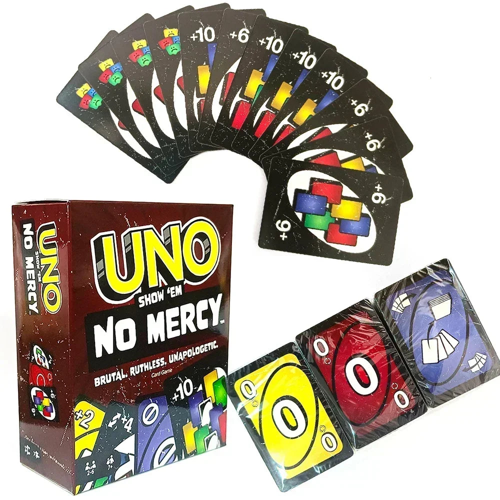 NEW Uno No mercy Game Board Games2025 UNO Cards Table Family Party Entertainment UNO Games Card Toys Children Birthday Christmas