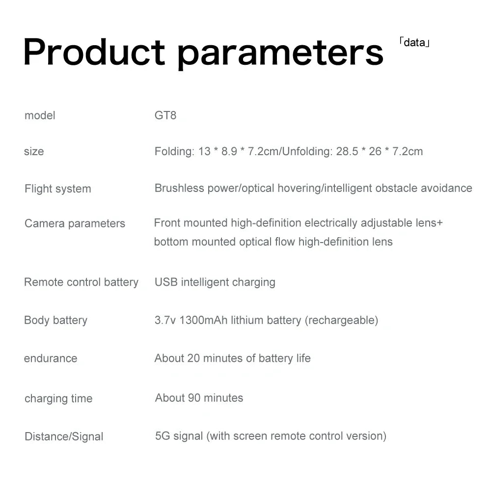 Xiaomi Mijia GT8 FPV Drone 8K HD Three Camera 5G Wifi Brushless Motor Aerial Photography RC Quadcopter with Optical Flow