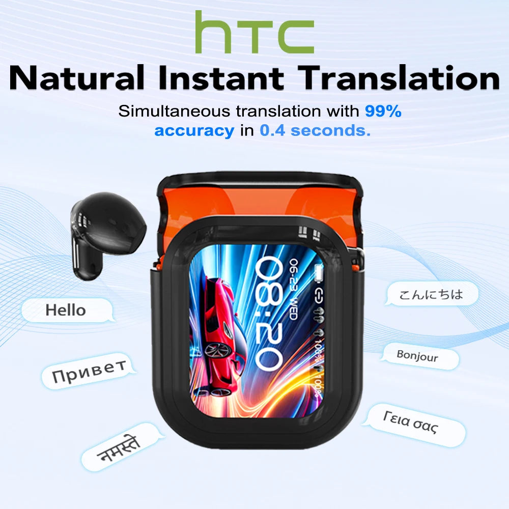 New Bluetooth 6.0 Wireless Headphones Translation Earphones IPX4 Waterproof Rating Long Battery Life