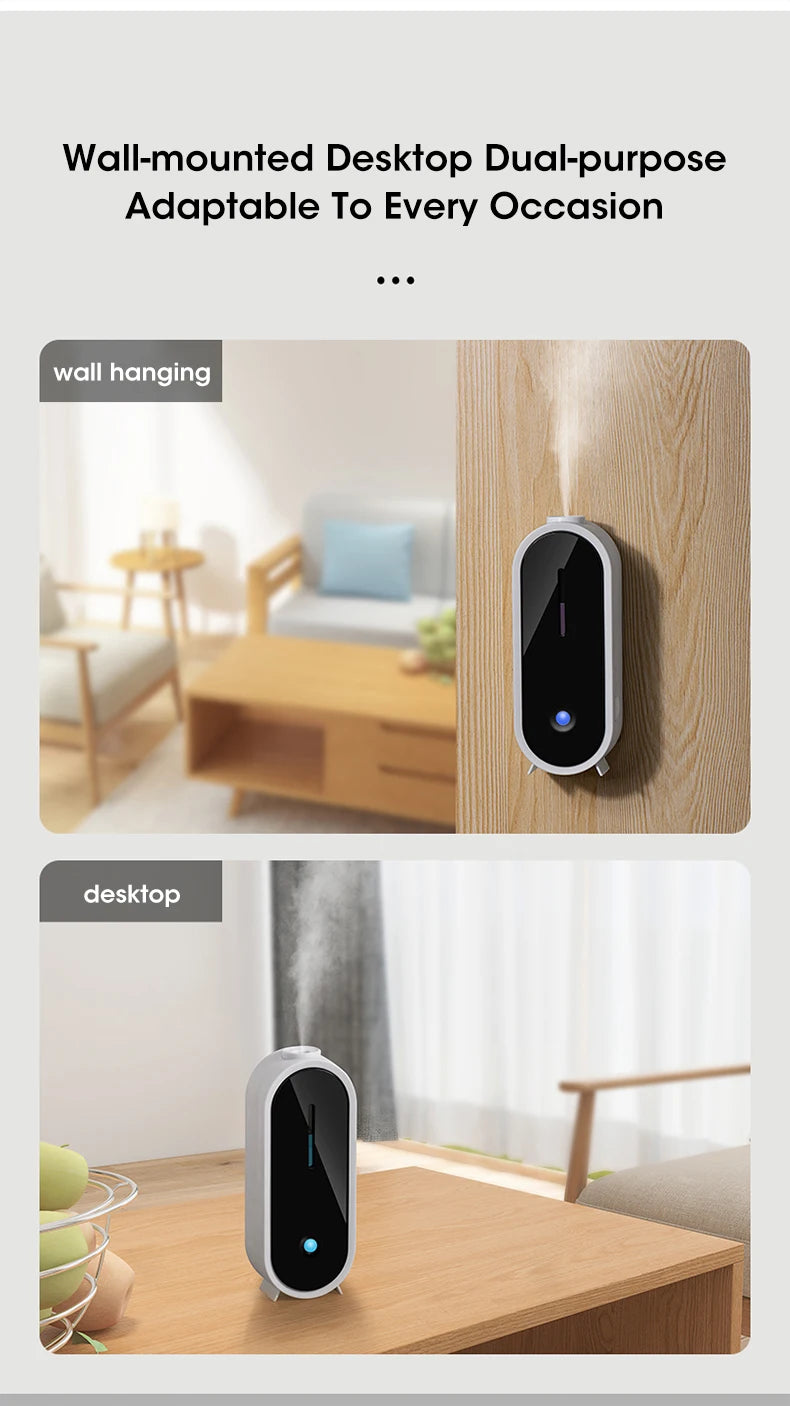 Portable Ultrasonic Diffuser Aromatherapy Machine Desktop Wall USB Smart Air Purifier Car Air Freshener Home Bathroom