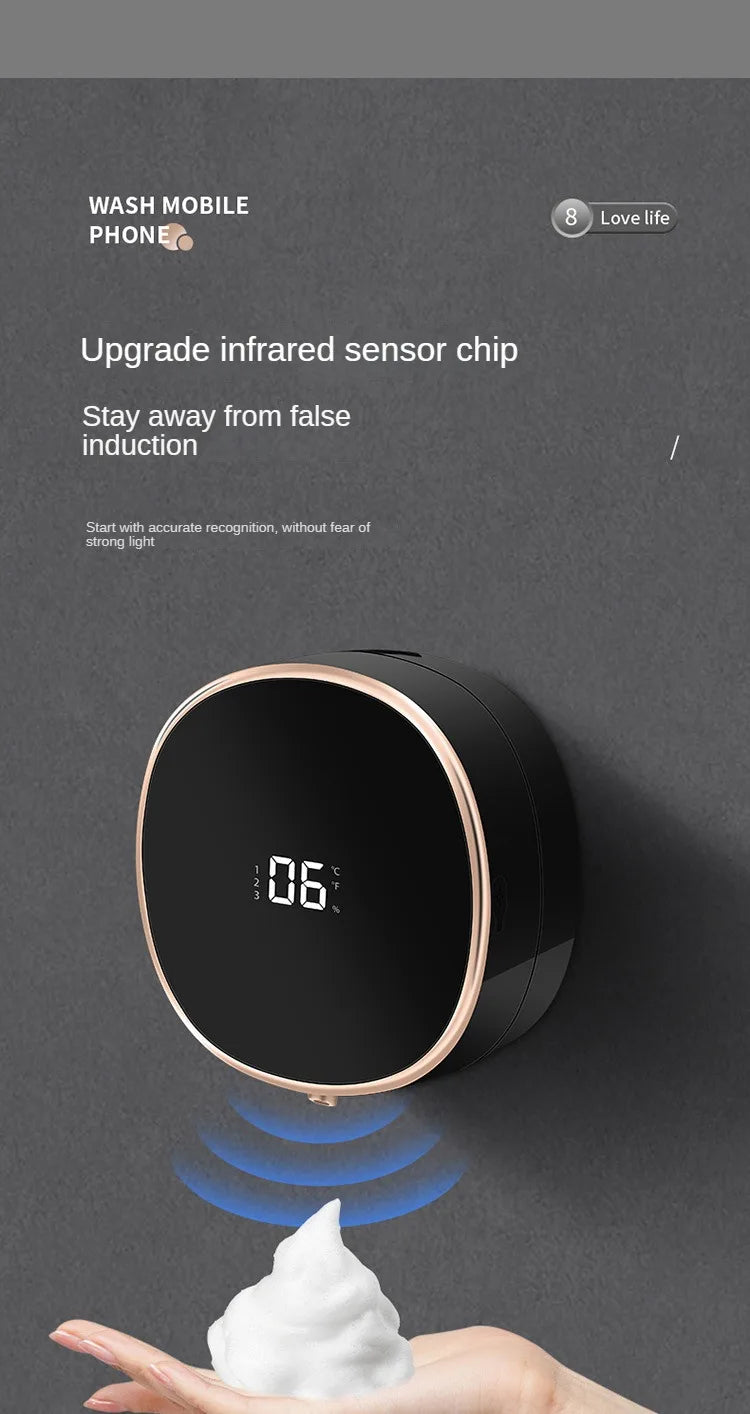 280ml Smart Soap Dispenser Touchless Motion Sensor Washing Hand Device 1200mah Wall-Mounted Liquid Soap Dispenser for Home