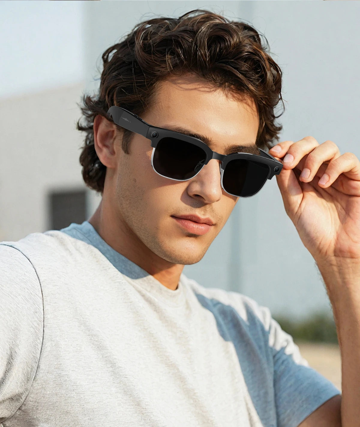 Smart Glasses With Camera Video Recording AI Photo Recognition Bluetooth Call Translation Voice Sunglasses Men