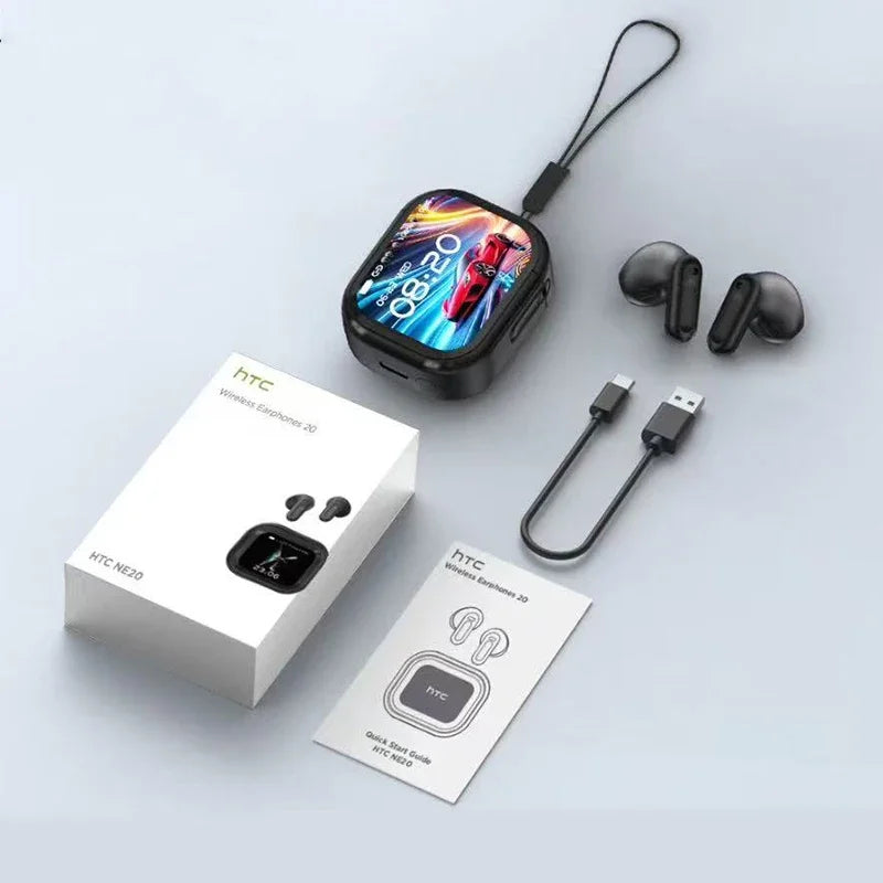 HTC NE20 TWS Bluetooth V6.0 Earbuds AI Translator Wireless Sports Headphones with Noise Reduction In-Ear Headsets And Mic