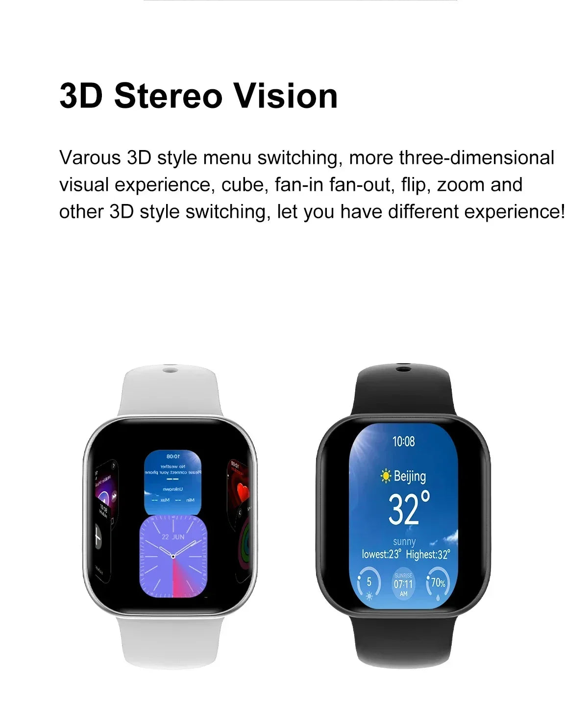 32GB Memory HD AMOLED Smart Watch with NFC Compass Bluetooth Call Waterproof for Men And Women Fitness Tracker with Music Control