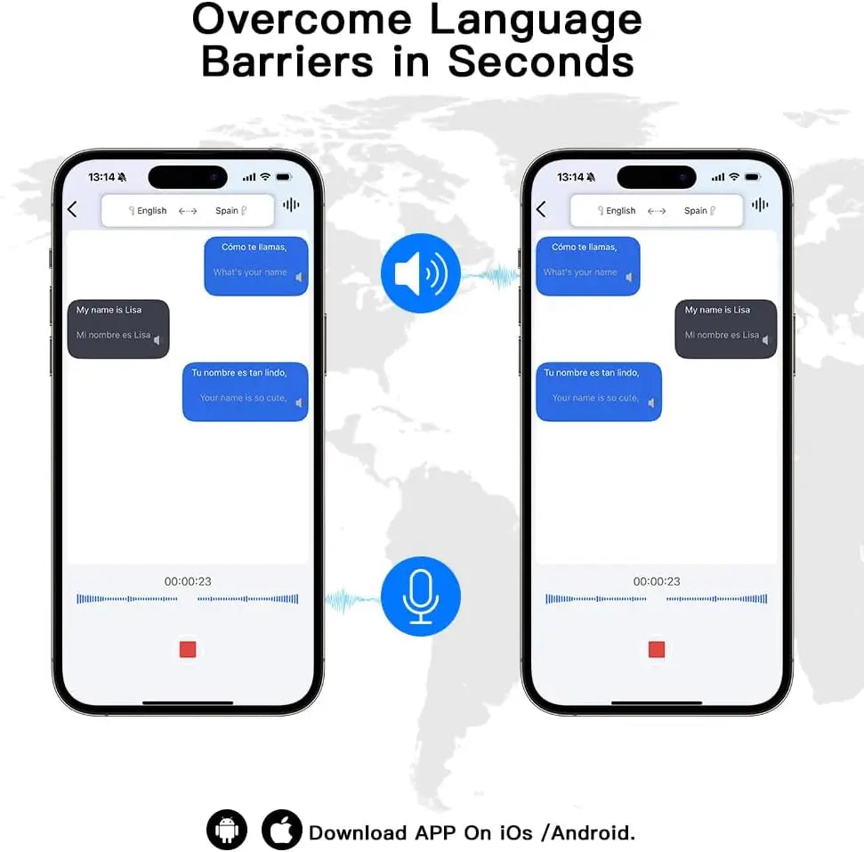 UYUXIO AI Translating Earphone OWS Real Time Translation Earbuds with 144 Languages Ear Buds with LCD Touch Screen Headphone