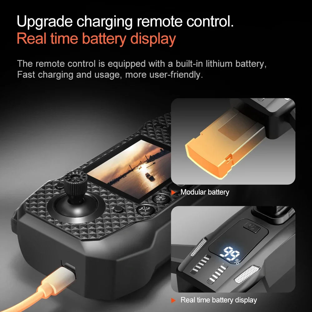 M6 Drone Brushless Motor Professional 8K HD Aerial Photography Obstacle Avoidance UAV Four-Rotor Helicopter Toys