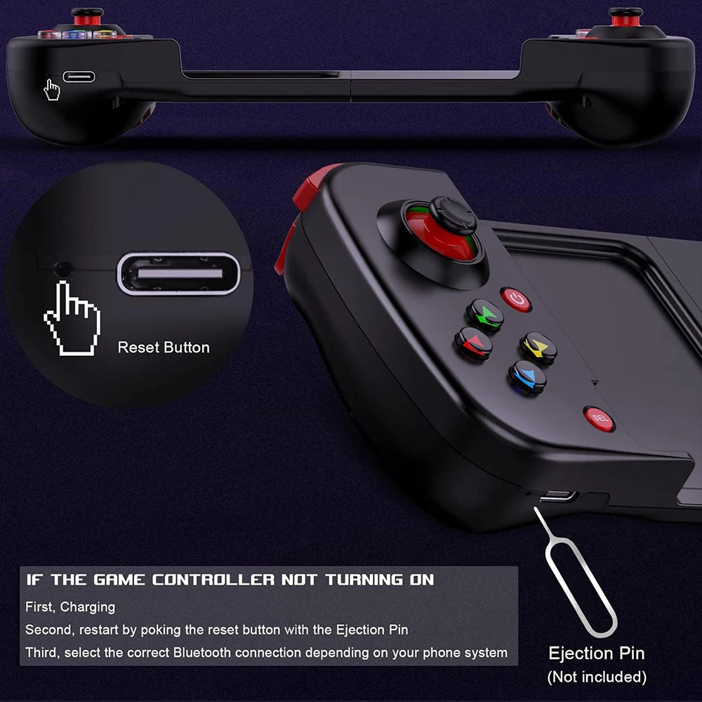gamepad mobile phone controller with expandable game controller support for Android/iOS/Hongmeng mobile game controllers