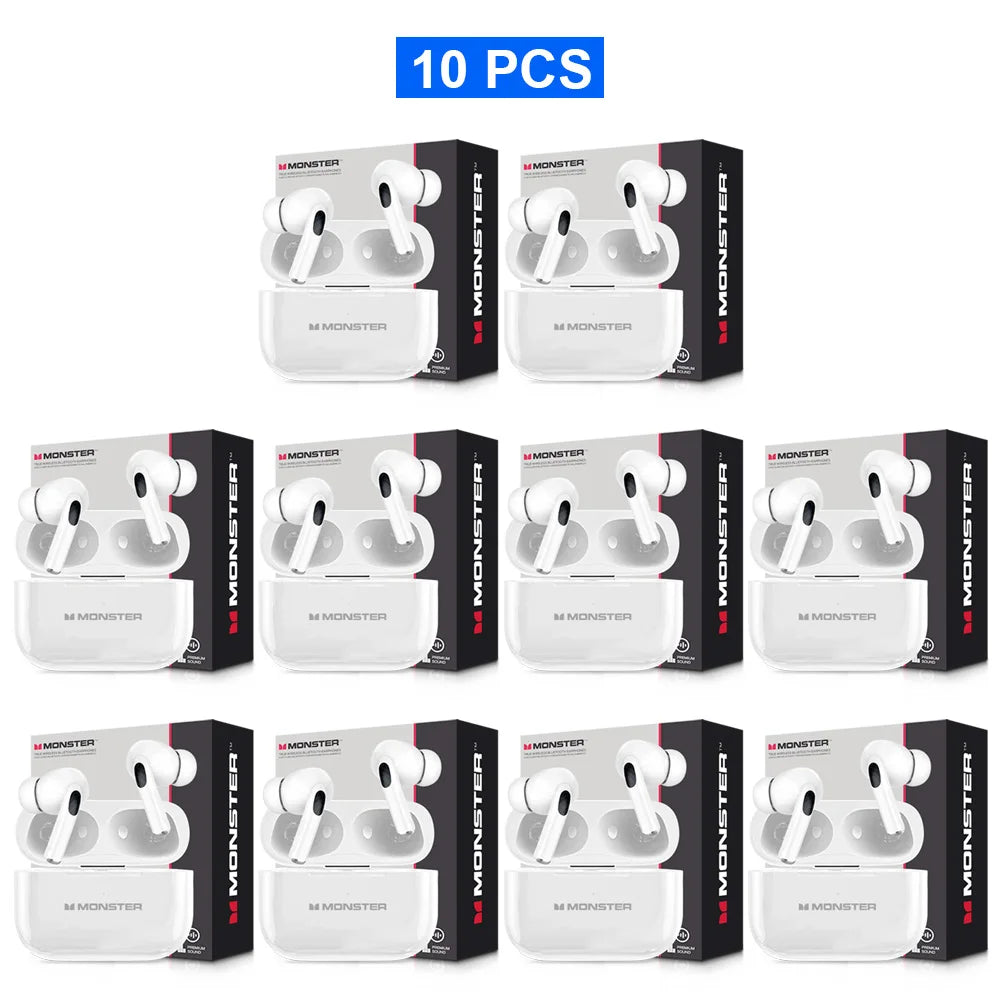 MONSTER Tws Wireless Bluetooth Earphones HD Stereo Sound Earbuds Headphones Charging Box LCD Touch Display Sports In-Ear Headset
