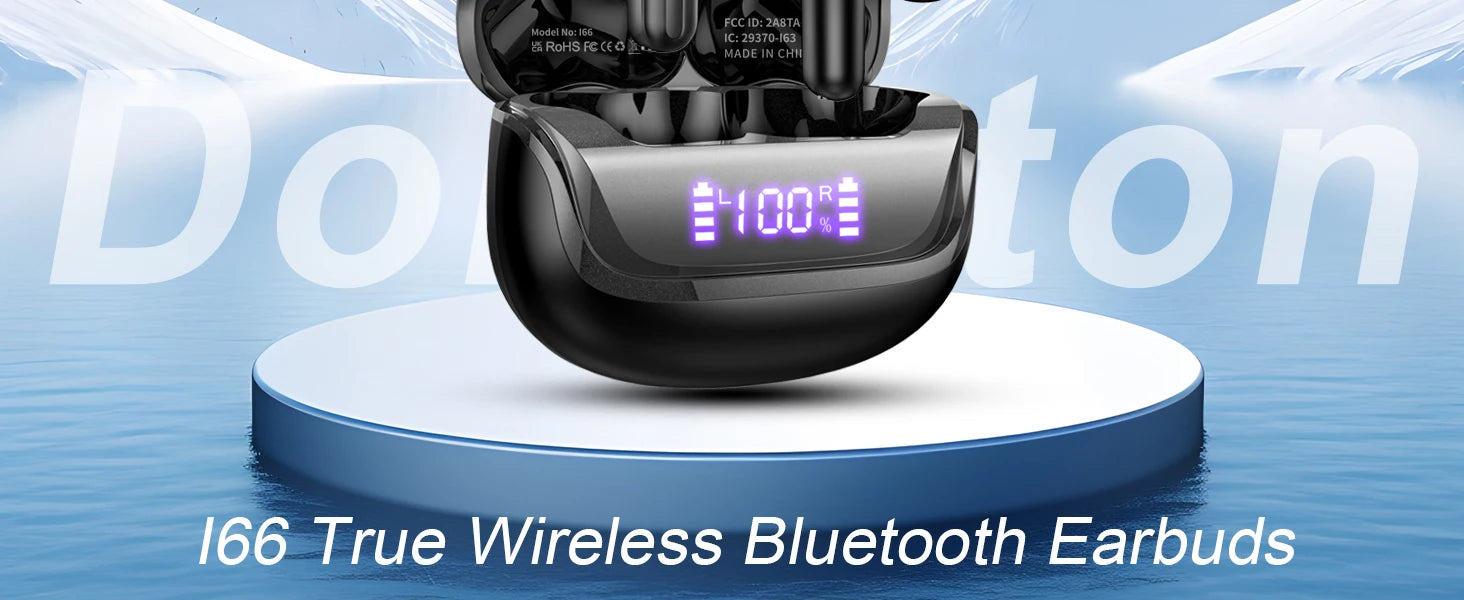 Wireless Earbuds, Bluetooth 5.3 Earbuds Stereo Bass, iNoise Cancelling Mic, Earphones IPX7 Waterproof Sports, 35H Playback.