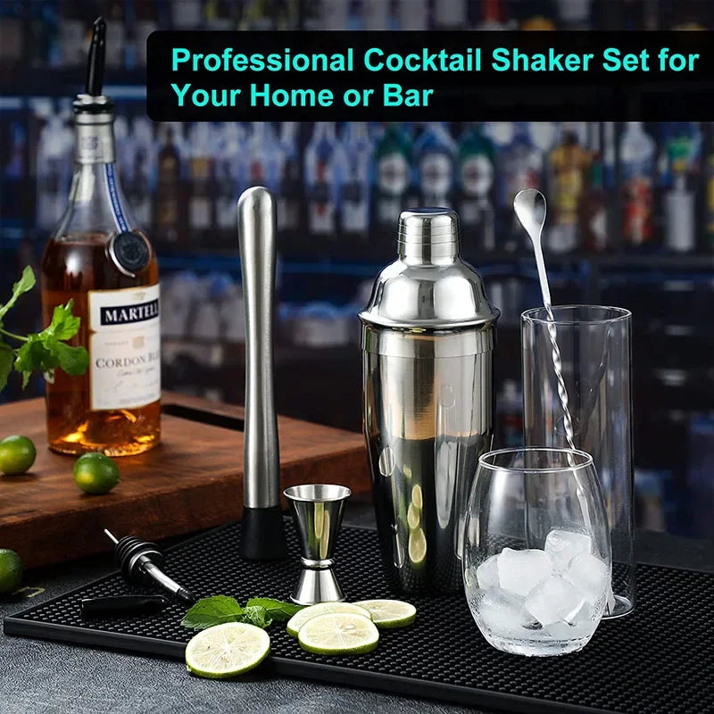 Cocktail Shaker Set Stainless Steel Bartender Kit Cocktail Mixer Wine Martini Boston Shaker Party Bar Tools