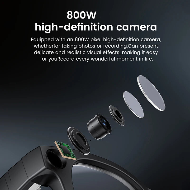 Smart Glasses 800W HD Photo Video AI Record Translation Touch Photochromic Lenses Bluetooth Call Music Multifunction Glasses
