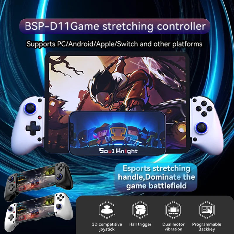 BSP-D11 Stretching Wireless Game Controller For SWITCH/Android/Apple IOS Tablet For PS3/PS4/XBOX Gamepad Streaming