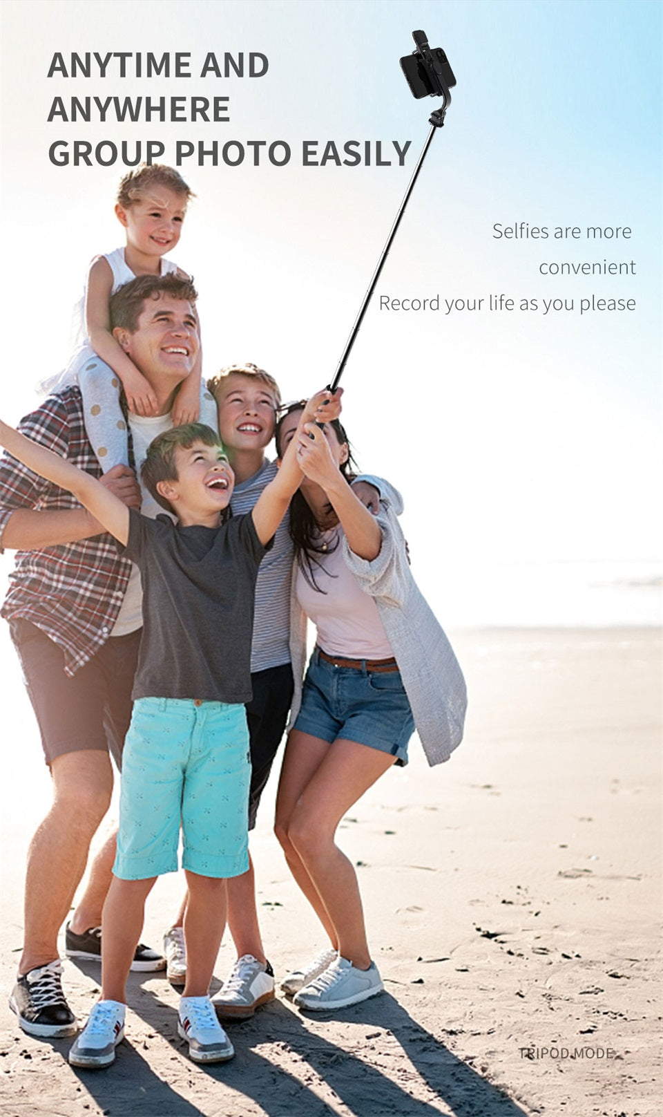 FANGTUOSI 2021 New Wireless selfie stick tripod Bluetooth Foldable Monopod With Led light remote shutter For iphone Wholesale
