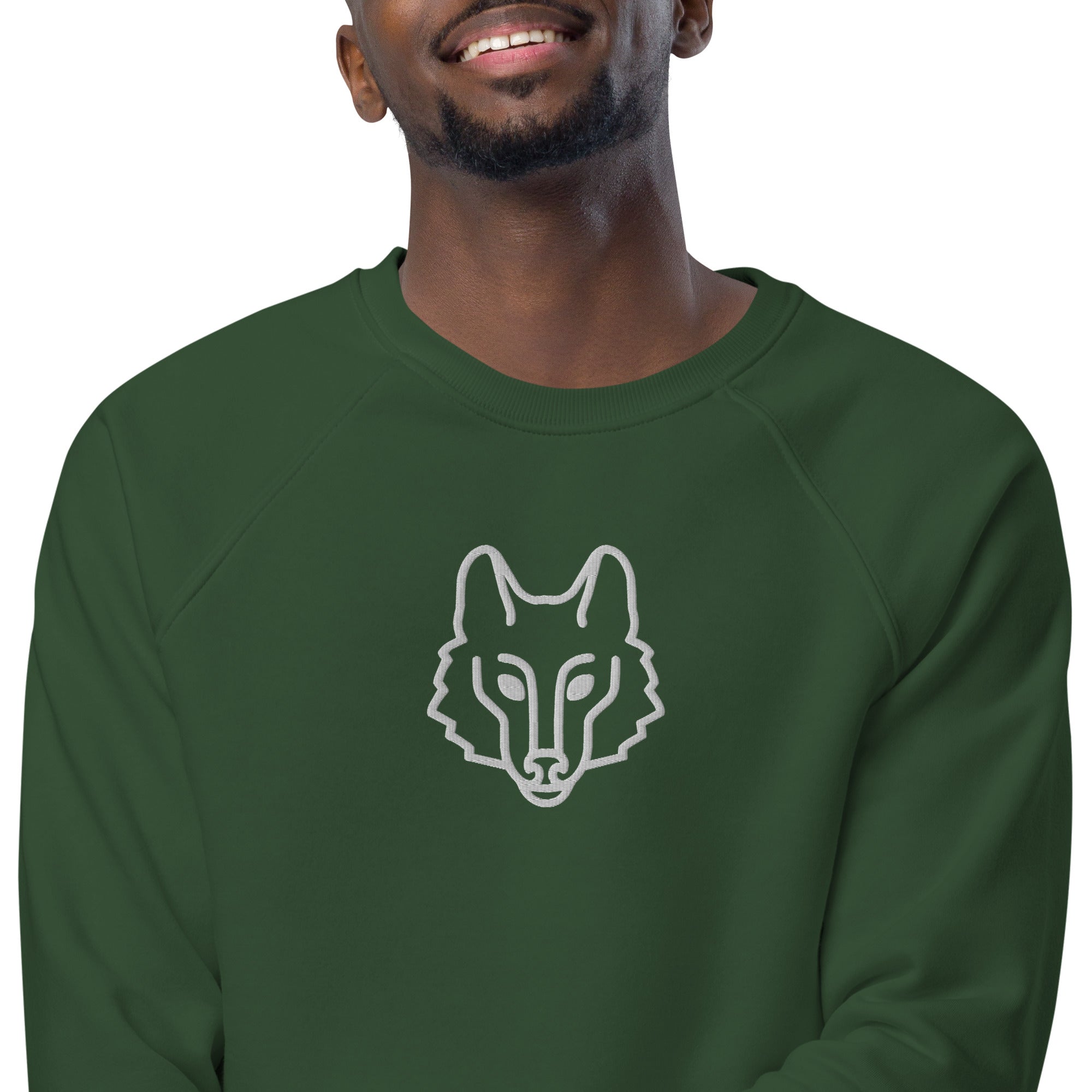 Unisex organic raglan sweatshirt
