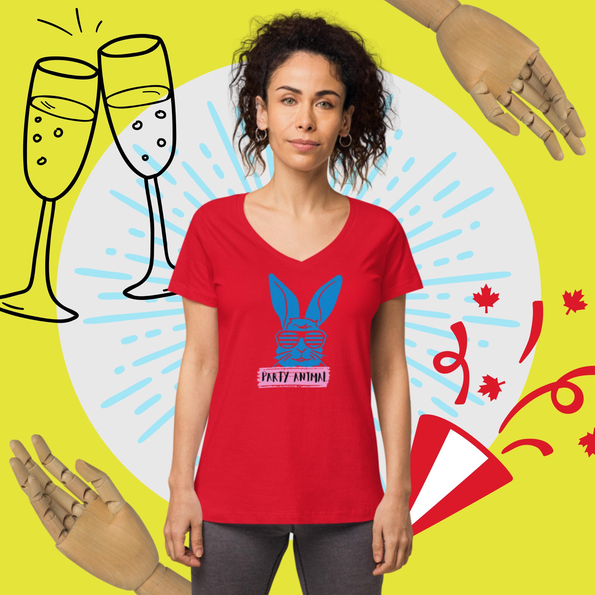 Fitted v-neck t-shirt
