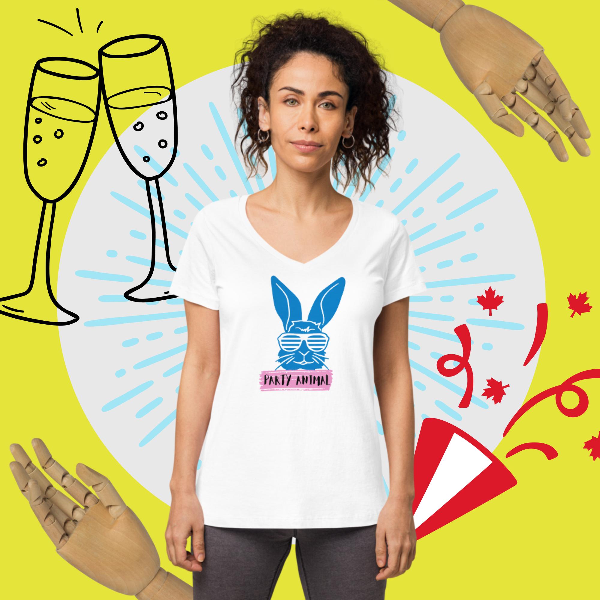 Fitted v-neck t-shirt
